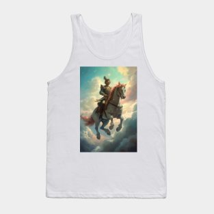Blue Sky Horse Ride Fantasy Painting Tank Top